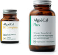 ALGAECAL Bundle - D3 Complete (1000 IU) + K2 Vitamin E Vitamin A &amp Plant-Based Calcium for Stronger Bones