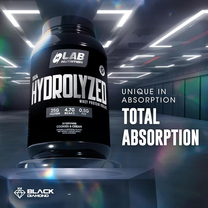 100% Hydrolyzed Whey Protein Isolate (5 Pounds Vanilla Flavor) 25gr of Protein Build Muscle Lean Muscle Growth Easy Digestion Gluten Free Lactose Free Fast Absorbing.