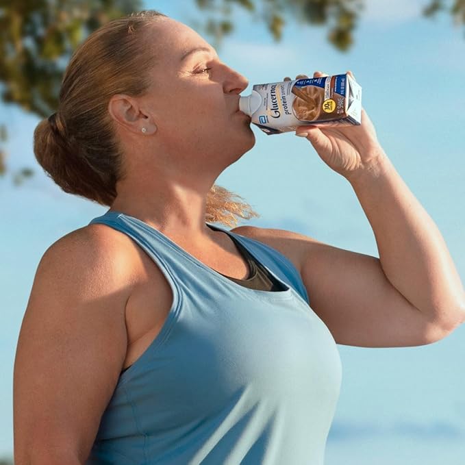 Glucerna Protein Smart Diabetes Care Shake Chocolate Diabetic Meal Replacement to Support Blood Sugar Management 30g Protein 150 Calories Ready to Drink 11-fl-oz Bottle 12 Pack