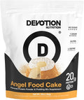 Devotion Nutrition Angel Food Cake Protein Powder for Shakes Baking Pancakes Desserts – 20g Whey Isolate &amp Casein Protein Blend – No Added Sugar Low Carb Gluten-Free Keto-Friendly with MCT –