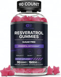 EFFECTIVE NUTRA Resveratrol Gummies 1500mg | Sugar-Free Supplement for Antioxidant Support Immunity Heart Health and Brain Function | 45-Day Supply Natural Berry Flavor Made in USA (90 Count)