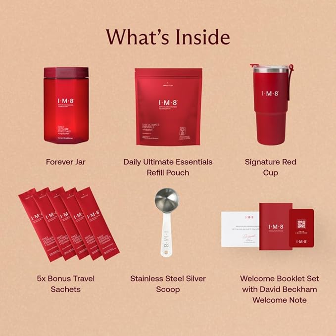 IM8 Daily Ultimate Essentials All-in-One Multivitamin Supplement (Standard Starter Kit + Travel Starter Kit)