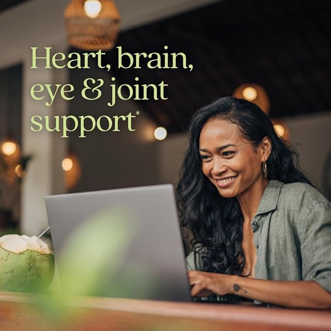 New Chapter Vegan Algae Oil DHA EPA and DPA Supplement - Vegan Omega-3 Complex for Heart Brain Eye &amp Joint Support - 30 Softgels