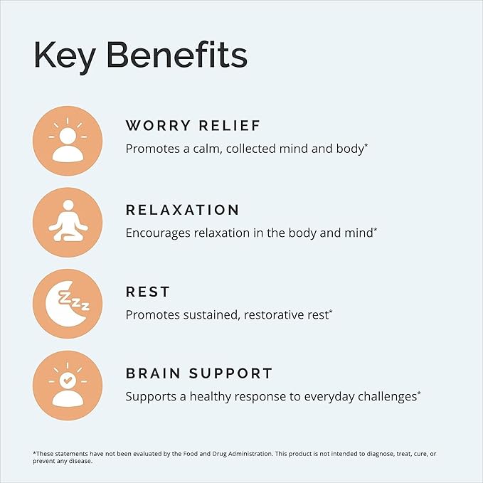 BRAINMD Dr Amen Calm My Brain - 90 Vegan Capsules Pack of 2 - Fast-Acting Formula with Magnesium Ashwagandha &amp L-Theanine - 60 Total Servings