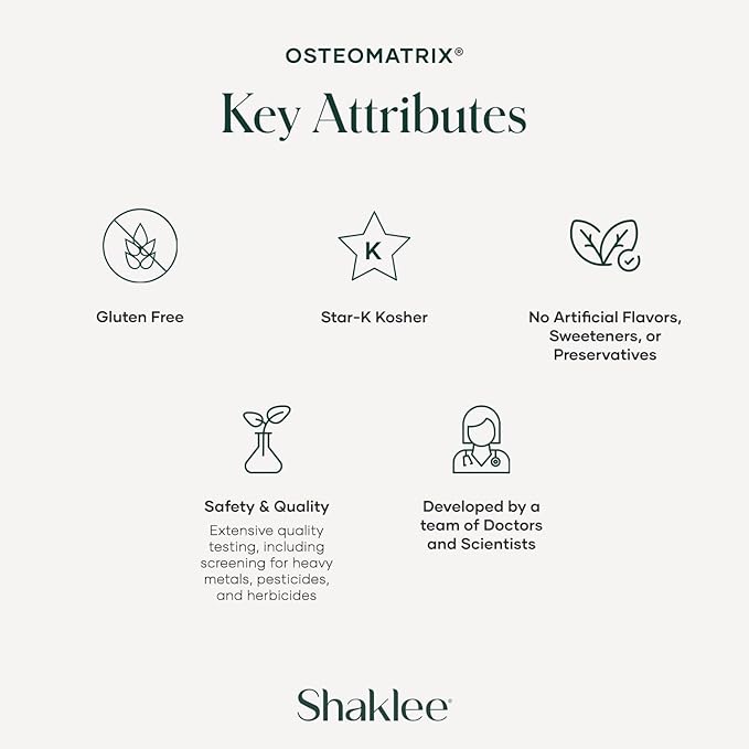 Shaklee OsteoMatrix® - Build &amp Maintain Strong Bones - 100% DV Calcium &amp Magnesium - Vitamins D &amp K - Zinc Manganese - Clinically Tested for Absorption - 360 Caplets