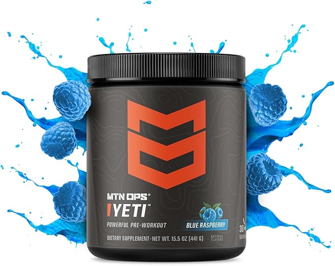 MTN OPS Magnum Clear Blue Raspberry Coconut &amp Yeti Preworkout Blue Raspberry Bundle