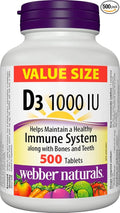 Webber Naturals Vitamin D3 1000 IU 500 Tablets