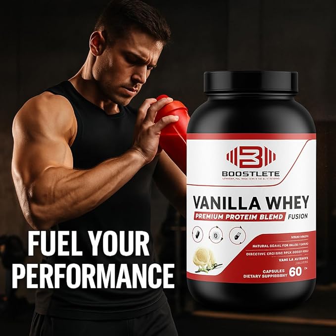 Vanilla Whey Protein Powder – Whey Concentrate &amp Isolate for Muscle Support Energy and Immunity – 1.8 lb Made in USA