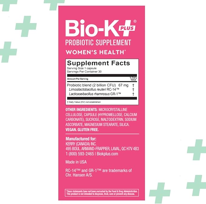 Bio-K+ Probiotic Bundle: Heart Health (60 ct) for Cholesterol Support + Women’s Health (30 ct) for Vaginal &amp Urinary Tract Health. Vegan Non-GMO Shelf-Stable.