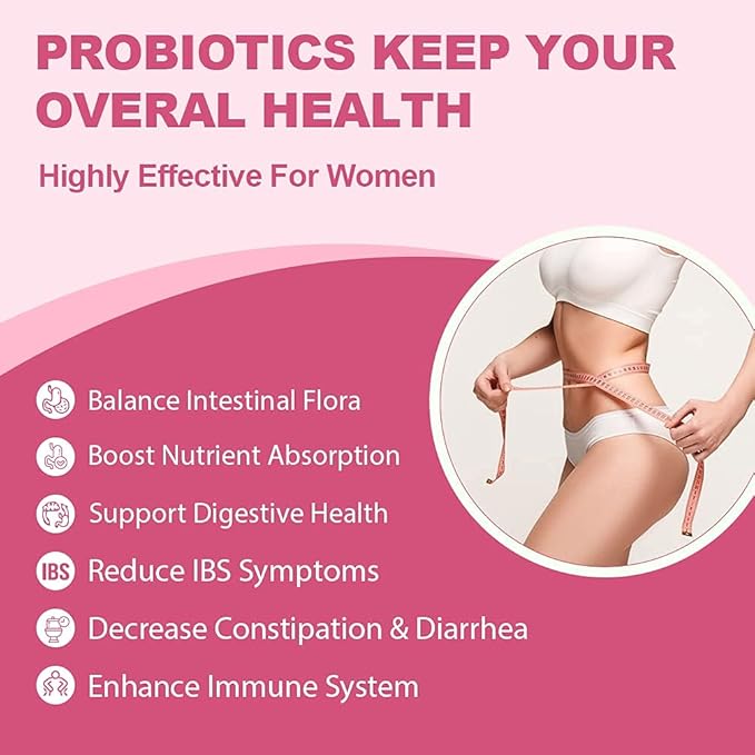 NATURE TARGET Probiotics Powder Supplement for Women &amp CoQ10-200mg with PQQ L-Carnitine &amp Omega-3s High Absorption