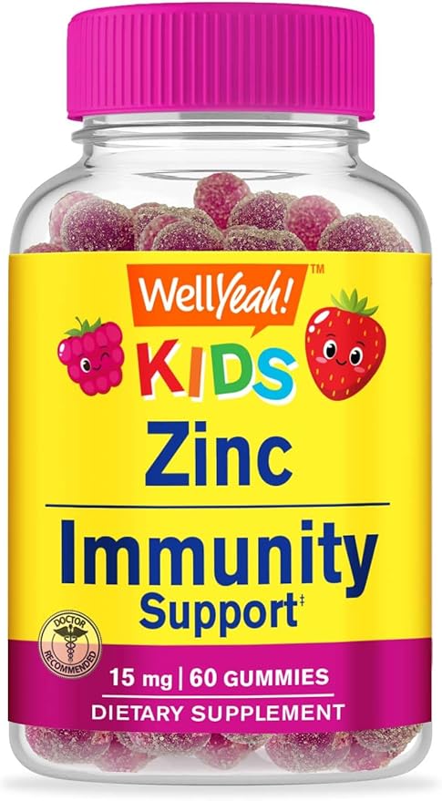 WellYeah Zinc Kids 15mg + Biotin Kids Gummies Bundle - Great Tasting Vitamin Supplement Gluten Free GMO Free Chewable Gummy