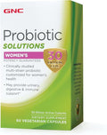 GNC Probiotic Solutions Women's | Clinically Studied Multi-Strain for Women Supports Digestive and Immune Health Vegetarian | 60 Capsules