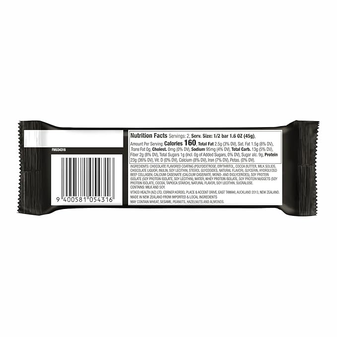 MUSASHI High Protein Bar 45g Protein 2g Total Sugars Rocky Road Post Workout and Protein Snack On The Go 12 Pack of 3.2oz (90g) Bars