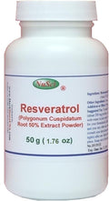 Pure Resveratrol Powder Standardized 50% Extracted from Polygonum Cuspidatum Root (50 Grams (1.76 oz))