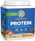 Sunwarrior Organic Plant Based Protein Powder | Vegan Organic Protein Powder Mocha Flavored with BCAA Amino Acids &amp Hemp Seed Pea Blend | Non-GMO Soy Dairy Filler &amp Gluten Free (Mocha 15 Serv