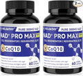 NAD+ Supplement for Men and Women with Resveratrol and CoQ10 Promotes Cell Regeneration and Anti-Aging American-Made NAD+ 60 Capsules(2 Pack)
