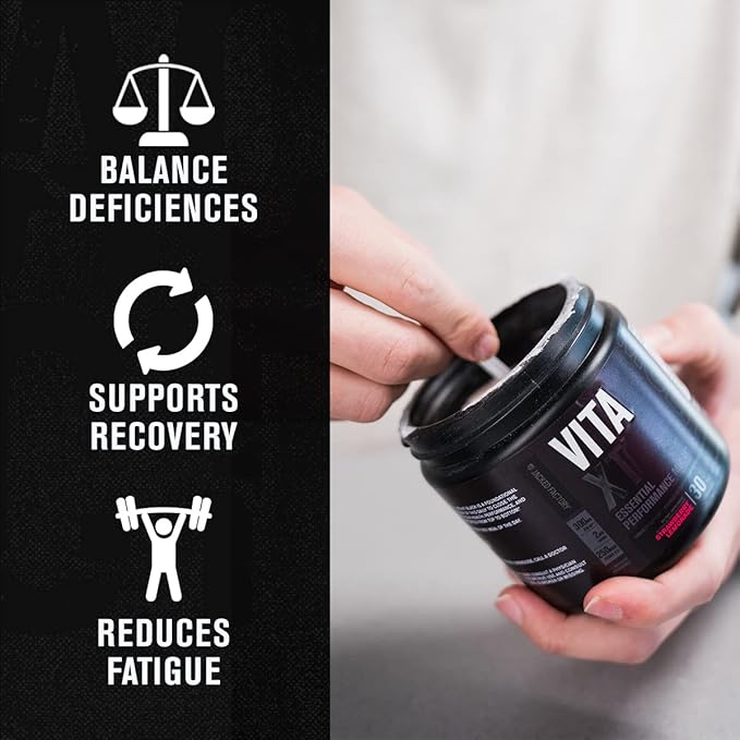 Jacked Factory Vita XT Performance Vitamin Powder - Daily Multivitamin Powder for Men with KSM-66 Ashwagandha Prebiotic Fiber Vitamin A C D K B6 B12 &amp More - Fruit Punch 30Sv