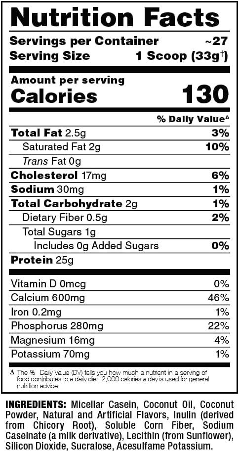 ALLMAX Casein-FX Protein Vanilla - 2 lb - 25 Grams of Slow-Release Protein Per Scoop - Low Carb &amp Zero Added Sugar - Approximate 27 Servings