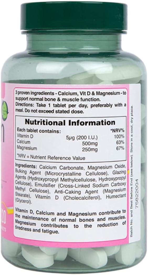 H and B Calcium + Magnesium and Vitamin D 120 Tablets