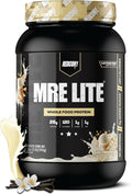REDCON1 MRE LITE Whole Food Protein Powder Vanilla Milkshake - Lactose Free &amp Sugar Free Meal Replacement with Animal Protein Blends - Easy to Digest Formula - Only 1g Carb per Serving (30 Servin