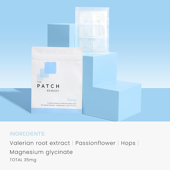The Patch Remedy Sleep | Valerian Passionflower Hops Magnesium Glycinate | 30 Patches