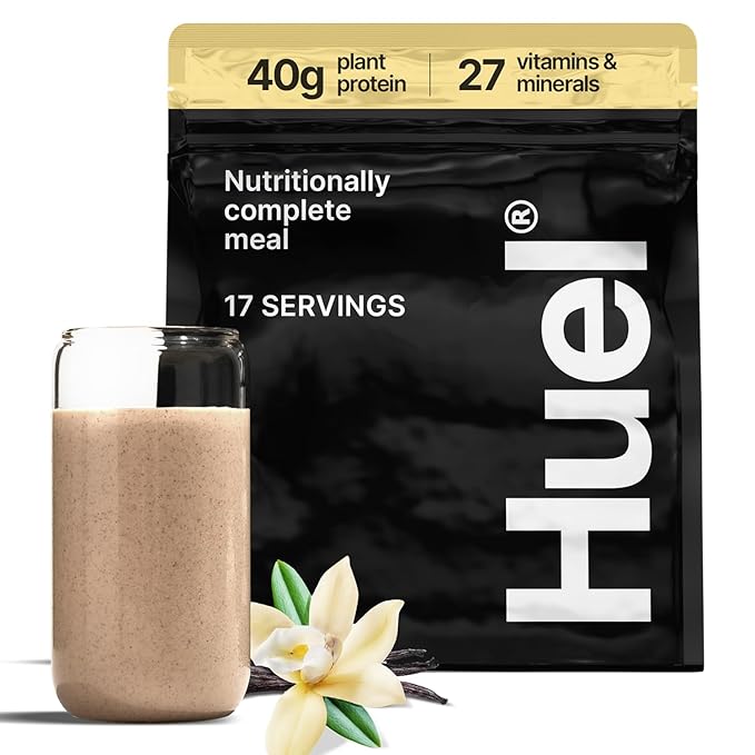 Huel Black Edition | Vanilla 40g Vegan Protein Powder | Nutritionally Complete Meal Replacement | 27 Vitamins and Minerals Gluten Free | 17 Servings