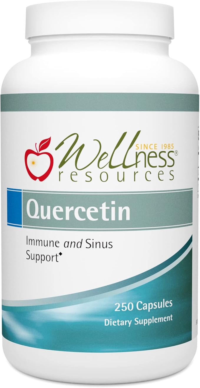 Wellness Resources Quercetin - Immune Sinus and Allergy Support 1000mg per Serving - (250 caps/125 Servings) Vegan Non-GMO