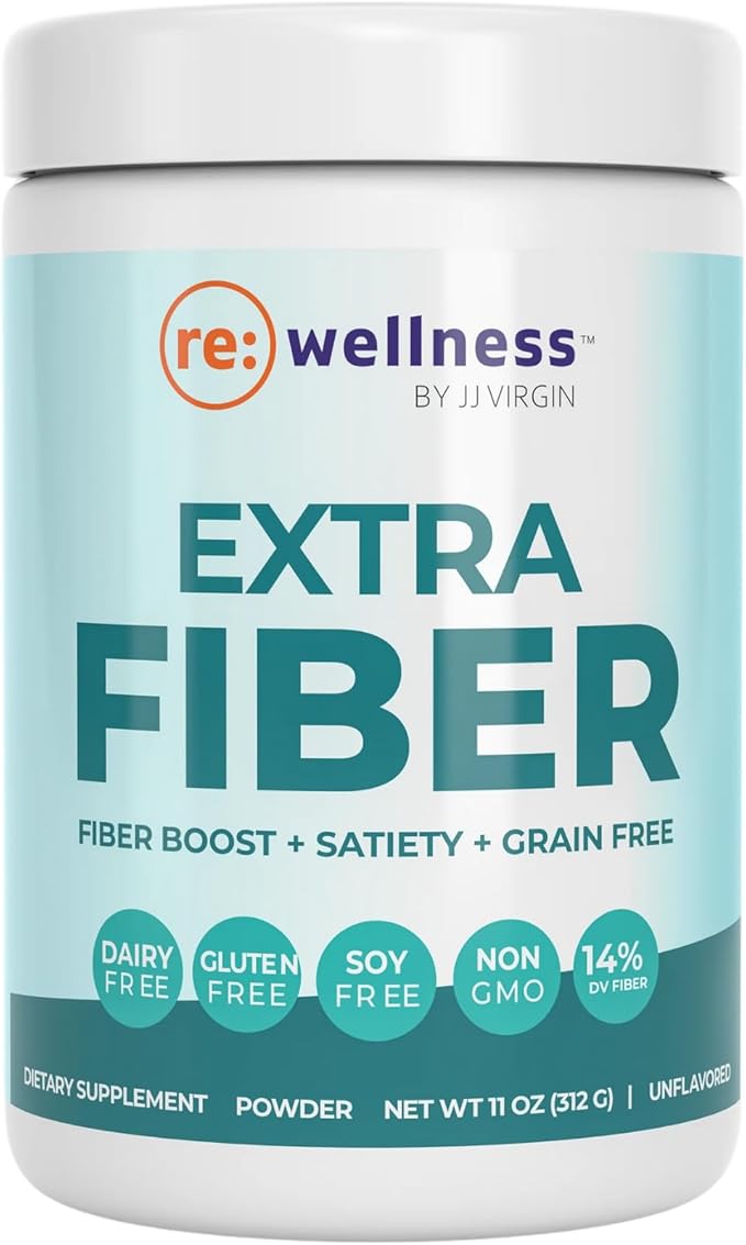 Reignite Wellness by JJ Virgin Vanilla Plant Based All-in-One Shake and Extra Fiber Powder Supplement