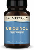 Dr. Mercola Ubiquinol - 200 mg Ubiquinol - Supports Energy Production - Antioxidant Supplement - Non-GMO Gluten-Free &amp Soy-Free - 30 Capsules (30 Servings)