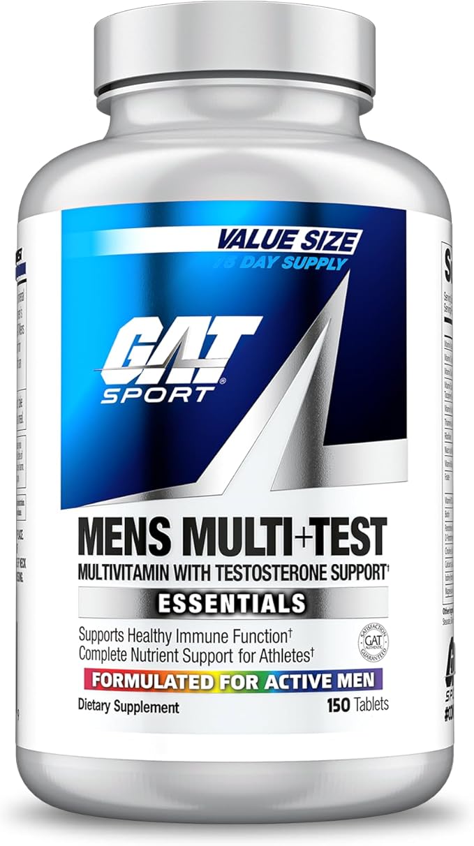 GAT SPORT Men's Multi + Test Premium Multivitamin Tablets (150 Count)