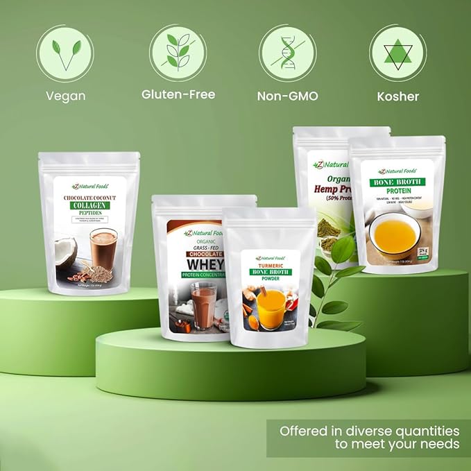 Organic Hemp Protein Powder - Unflavored Unsweetened - Plant Based Superfood for Smoothies Shakes Meal Replacement Snacks Recipes - Raw Vegan Non GMO Gluten Free - Bulk 5 lb Size