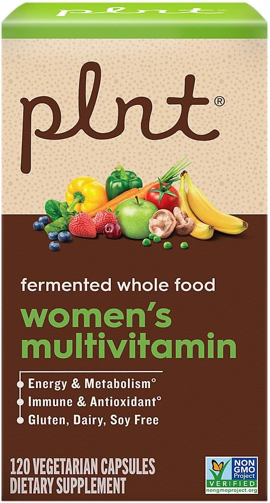 plnt Fermented Whole Food WomenaTMs Multivitamin (120 Vegan Capsules)