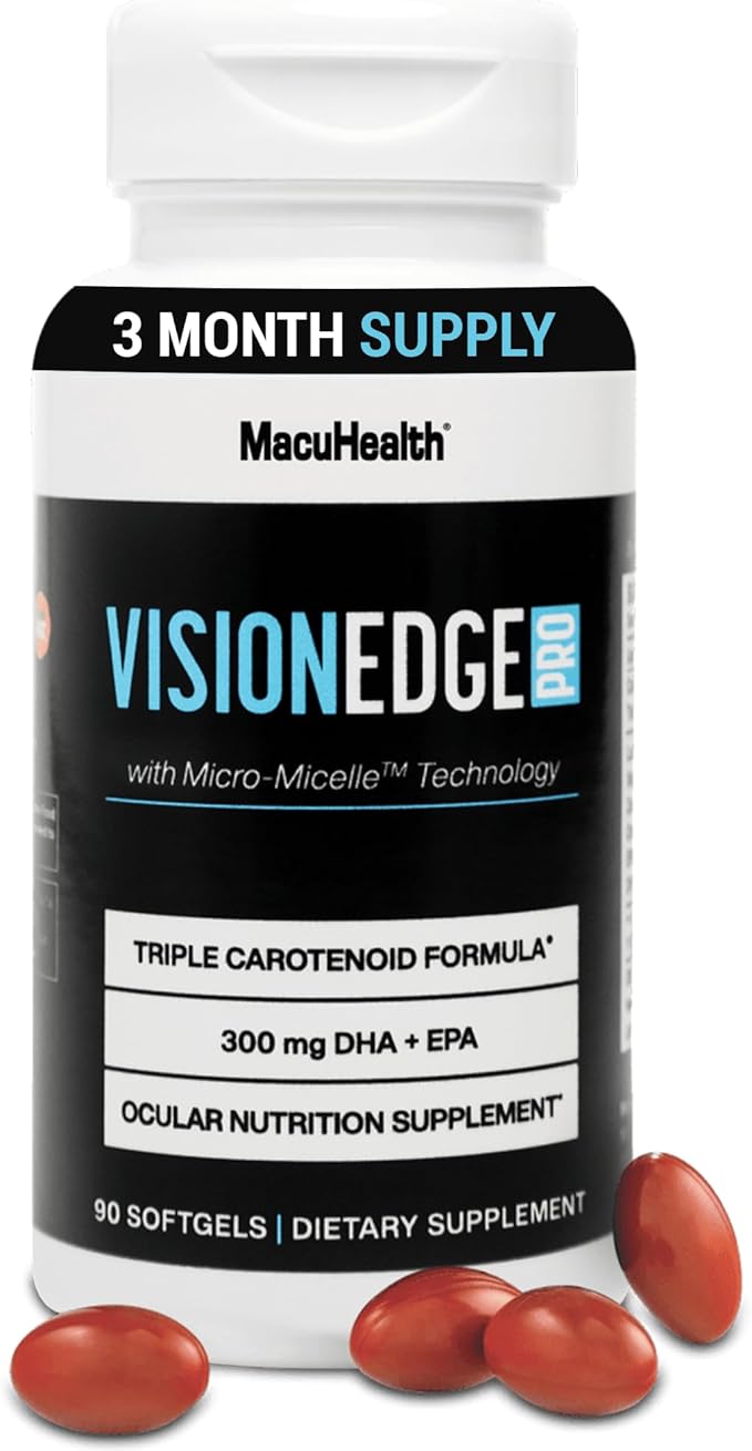 Eye Supplement for Athletes Formula with Lutein Zeaxanthin and Meso-Zeaxanthin Eye Supplements Omega 3 Essential Carotenoids for Eyes - (90 Softgels 3 Month Supply)