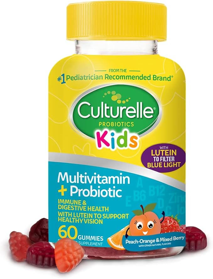 Culturelle Kids Probiotic Packets (Ages 3+) &amp Gummies (Ages 2+) for Digestive &amp Immune Health Eye Support
