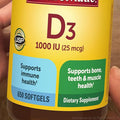 Nature_Mades Vitamin D3 1000 IU (25 mcg) (650 Count. Value Pack) Vitamin d3 Supplement high Potency Daily Immune Support softgel Formula