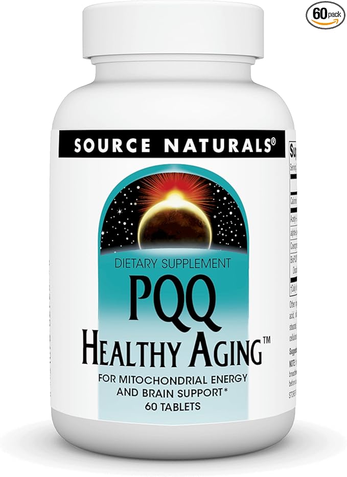 Source Naturals PQQ Healthy Aging - for Mitochondrial Energy &amp Brain Support - 60 Tablets