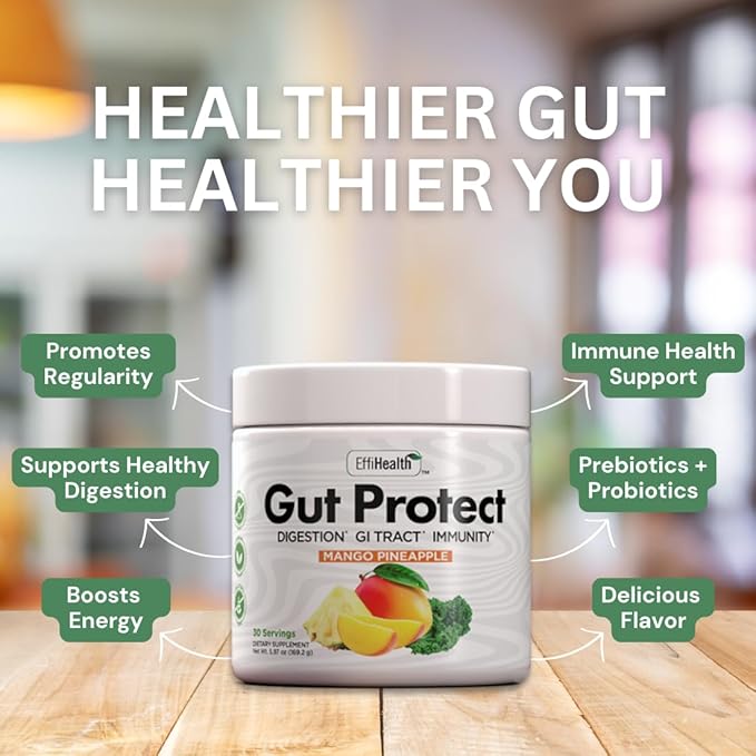 Greens Superfood Powder with Probiotics &amp Prebiotics – Super Greens Powder Smoothie &amp Juice Mix Powder - Digestive Health Immune Health &amp Regularity Support – Mango Pineapple
