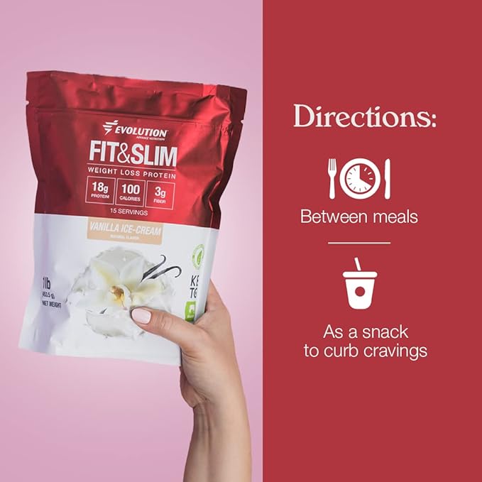Evolution Advance Nutrition Fit &amp Slim Blend 2 Pounds + Resistance Loop Bands for Home Exercise – Grass Fed Whey Protein Powder Easy Digesting Keto Approved Non GMO Stevia Sweetened (Vanilla)