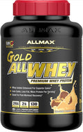 ALLMAX Gold ALLWHEY Chocolate Peanut Butter - 5 lb - 24 Grams of Protein Per Scoop - Gluten Free Low Carb &amp Low Sugar - Approx. 71 Servings