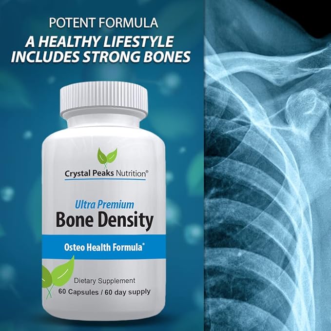 Ultra Premium Bone Formula - Calcium Carbonate w/Vitamin K2 &amp D3 - Calcium Supplements for Bones - Promotes Bone Strength so You can Stay Active - 60 Capsules 60-Day Supply