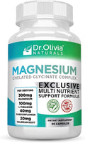 Magnesium Glycinate Complex - L-Theanine Passionflower &amp Valerian Root for Sleep Support Supplement Nerve &amp Muscle Health High Absorption - 90 Vegetarian Capsules