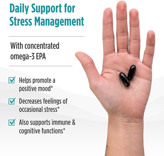 Nordic Naturals Mood Support Omega Blend - Unflavored - 60 Soft Gels - 1400 mg Omega-3 Supplement with EPA &amp DHA - Promotes Balanced Mood and Serenity - Non-GMO - 30 Servings