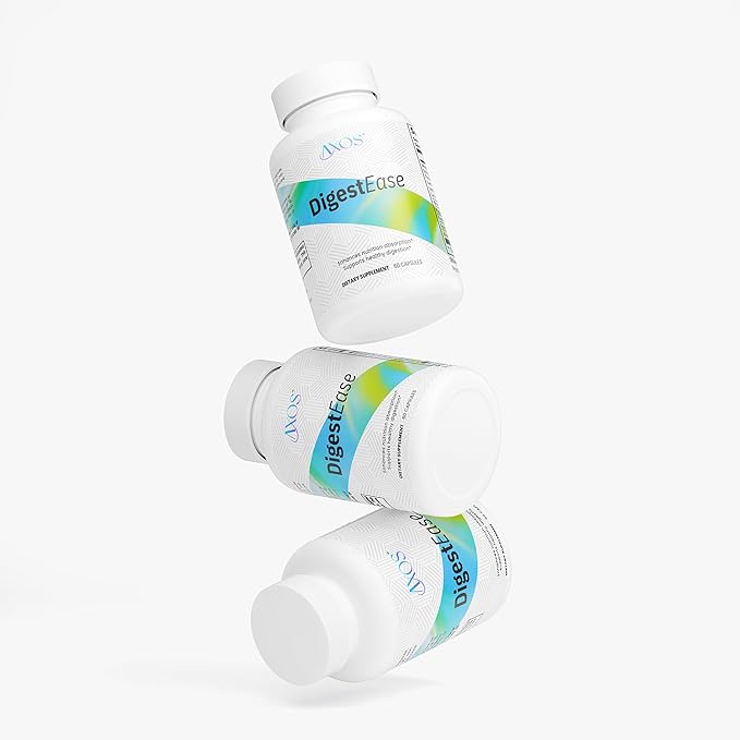 DigestEase Digestive Enzyme Supplement – Supports Digestion &amp Nutrient Absorption – Helps Break Down Proteins Fats &amp Carbs – Gut Health Support – 60 Capsules