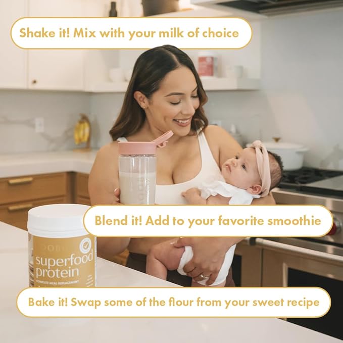 Boobie Body Superfood Protein Pregnancy and Postpartum Meal Replacement Shake Vanilla Cookie Flavor | 19g Protein | Safe for Lactation &amp Motherhood | Organic Vegan Zero Sugar 1 Tub (20 Serving
