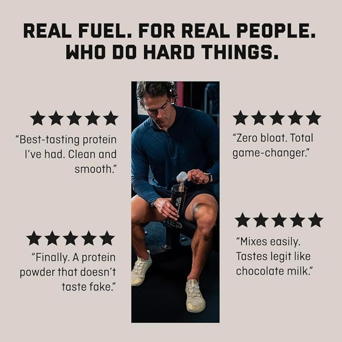 Jocko Fuel Whey Protein Powder Banana Cream 22g Protein Digestive Enzymes + Probiotic Blend No Sugar Added with Essential Amino Acids + Electrolyte Minerals 28 Servings