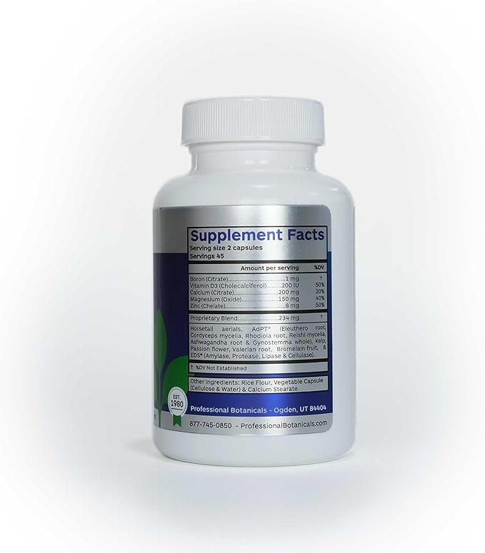 Professional Botanicals Cal/Mg + Boron - Vegan Formulated to Support Bone Health and Healthy Skin Teeth and Nails Calcium Magnesium and Boron 90 Vegetarian Capsules