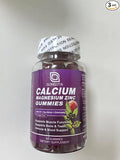GONGOTA Calcium Magnesium Zinc with Vitamin D3 Supplement Highly Absorbent Calcium Gummies with 300mg Magnesium glycinate Flexibility &amp Immune Support Supplement for Men and Women Vegan (3 Pack