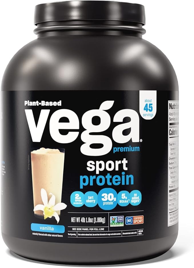 Vega Organic All-in-One Vegan Protein Powder Chocolate - Superfood Ingredients Vitamins &amp Premium Sport Protein Vanilla Protein Powder Vegan Non GMO Gluten Free Plant Based Protein Powder