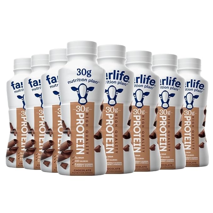 High Protein Chocolate Nutrition Shake – 30g Protein per Bottle | 8 Pack (11.5 Fl Oz) | Only 2g Sugar &amp 150 Calories | Enriched with 8 Naturally Occurring Vitamins &amp Minerals | Low Carb Recove