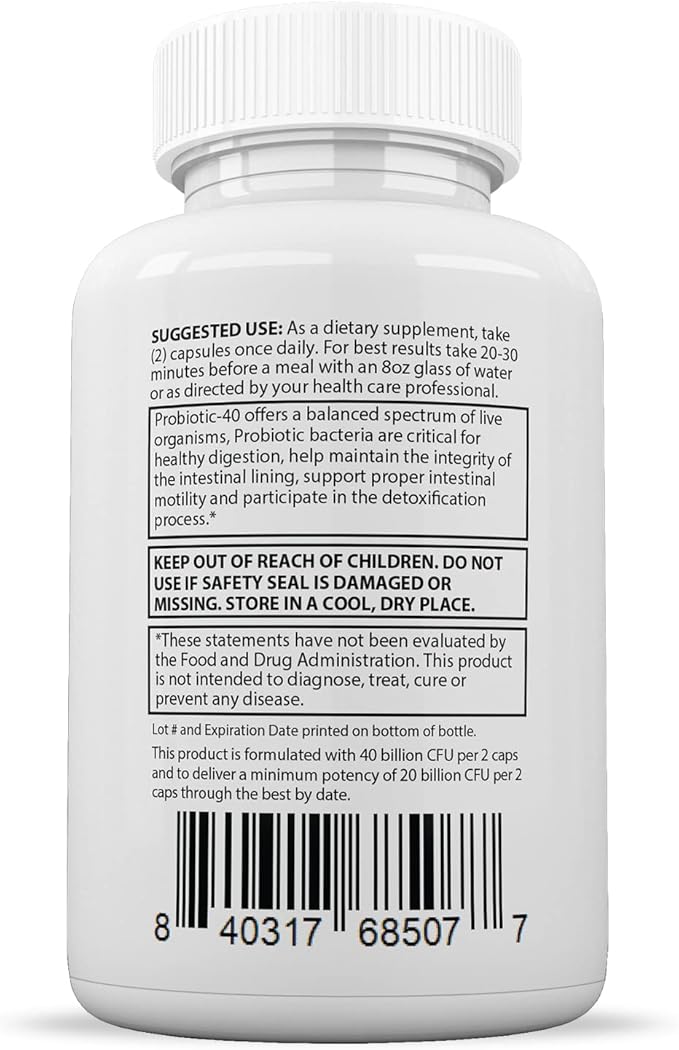 Justified Laboratories (3 Pack) Best Breath Max 40 Billion CFU Probiotic Oral Support 180 Capsules